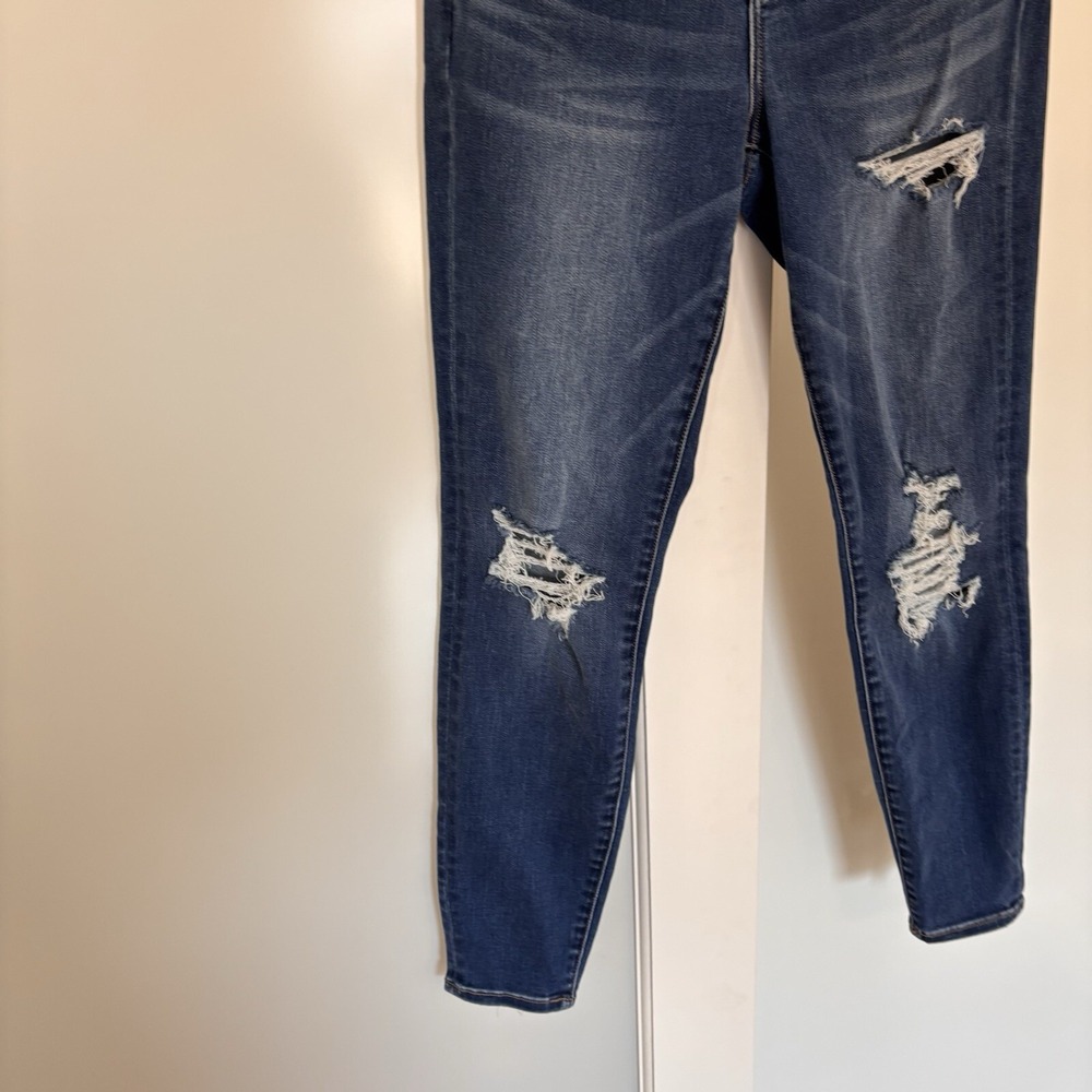 Afluck Women's Distressed Denim Stretch Blue Jeans Women's Size 6 Cotton Blend - Picture 5 of 6